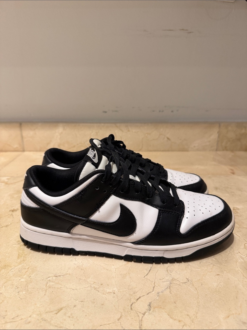 Nike Black and White Low-Top Skate Sneakers